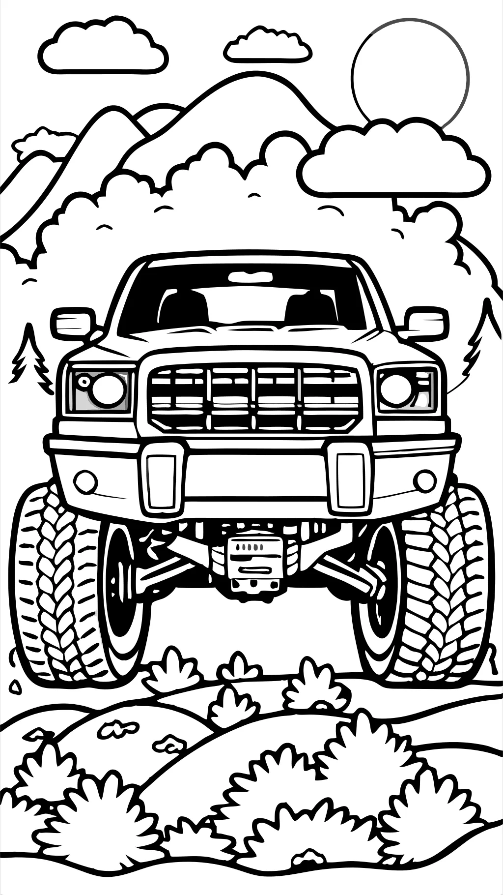 lifted truck coloring pages